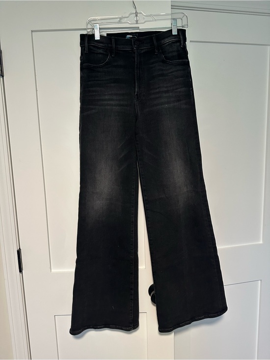 MOTHER Denim - MOTHER Black High-Rise Wide-Leg Jeans